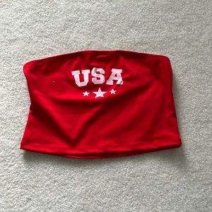 USA red tube top